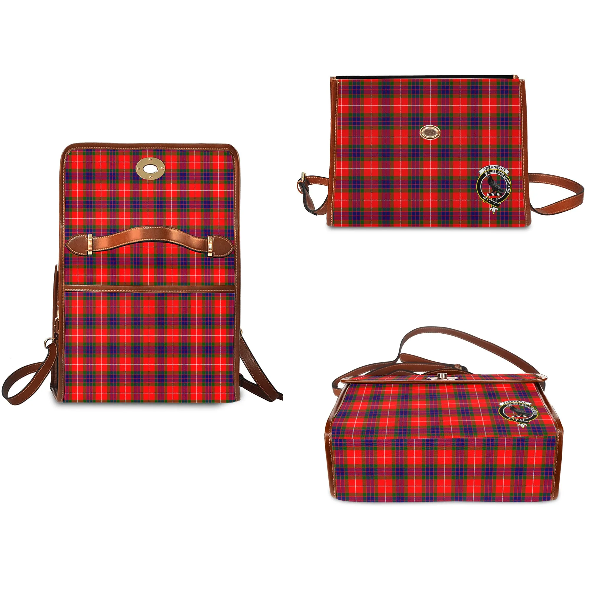 Abernethy Tartan Waterproof Canvas Bag with Family Crest