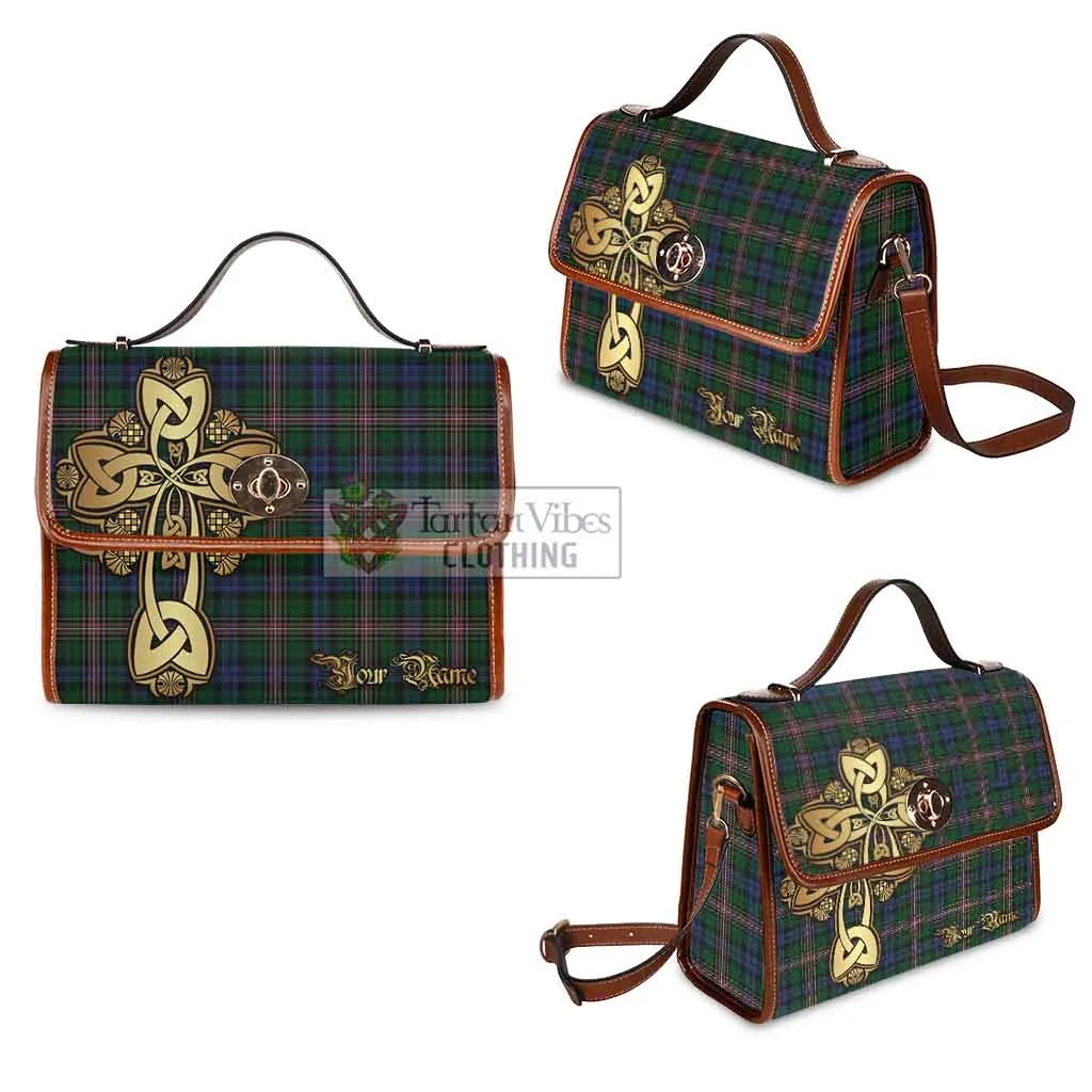 Allison Tartan Waterproof Canvas Bag Golden Thistle Celtic Cross Style