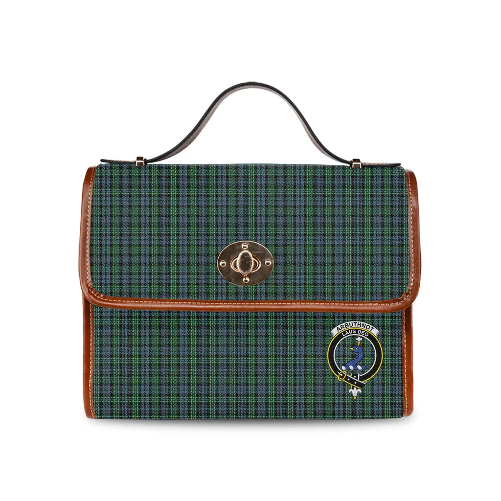 Arbuthnot Tartan Waterproof Canvas Bag with Family Crest