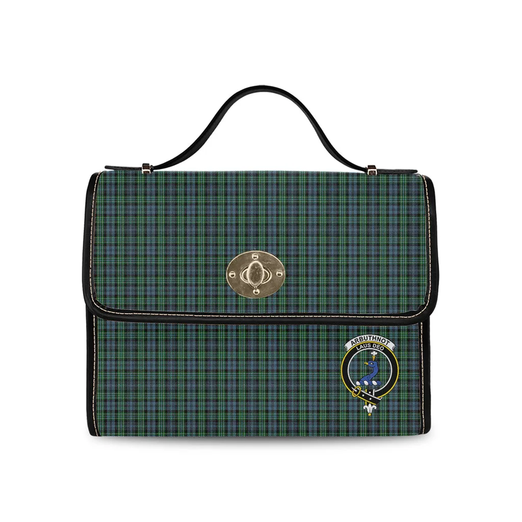 Arbuthnot Tartan Waterproof Canvas Bag with Family Crest