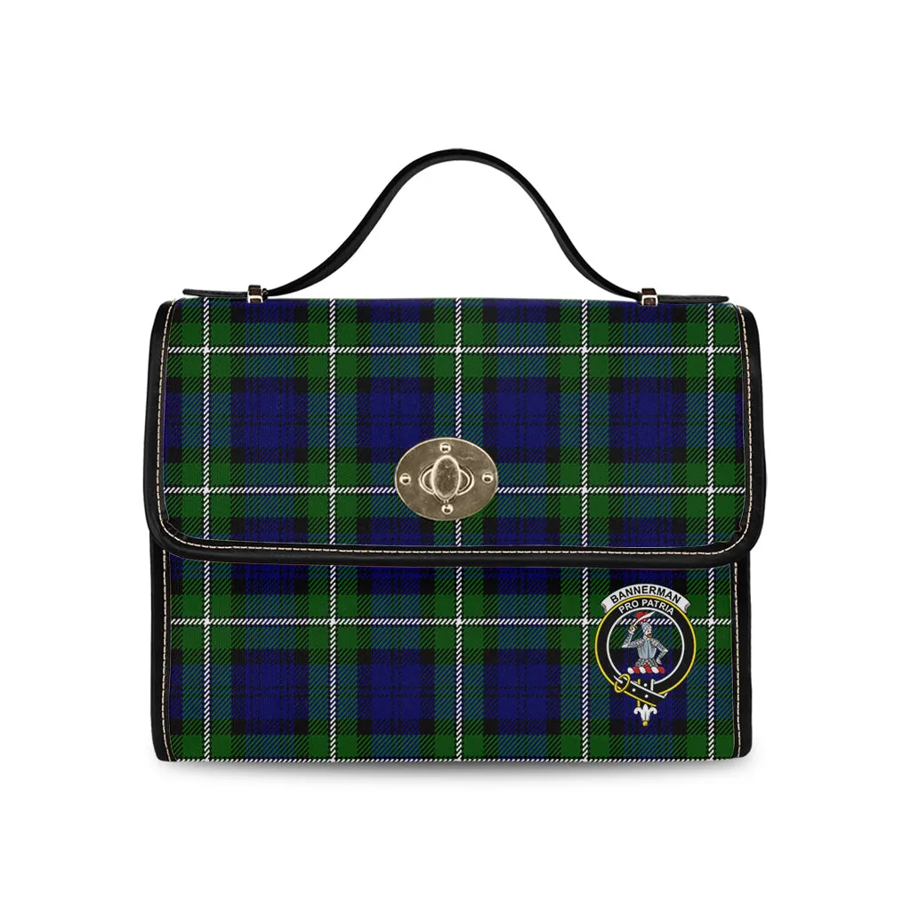 Bannerman Tartan Waterproof Canvas Bag with Family Crest