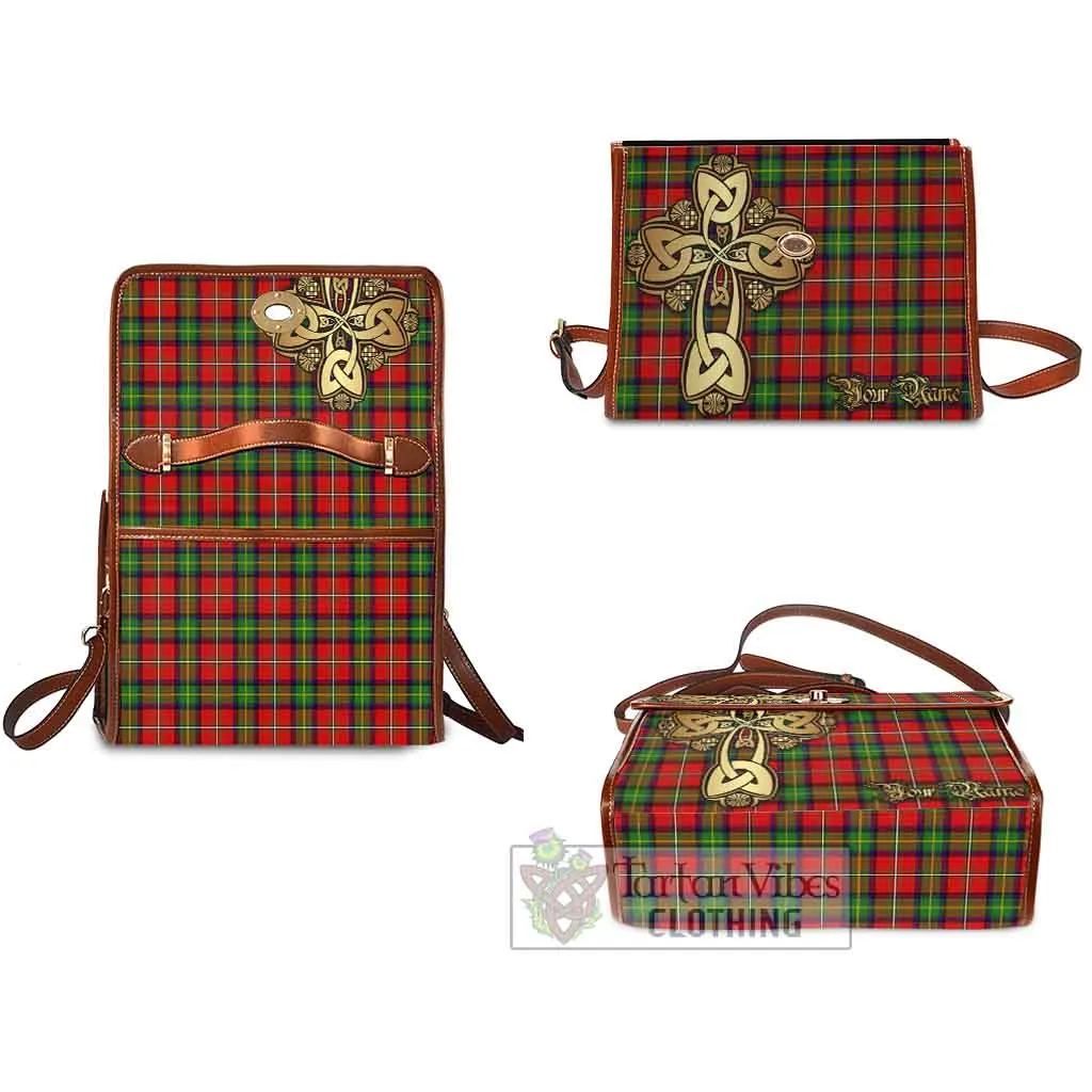 Boyd Tartan Waterproof Canvas Bag Golden Thistle Celtic Cross Style