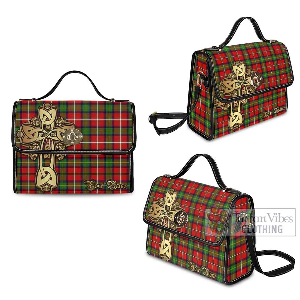 Boyd Tartan Waterproof Canvas Bag Golden Thistle Celtic Cross Style