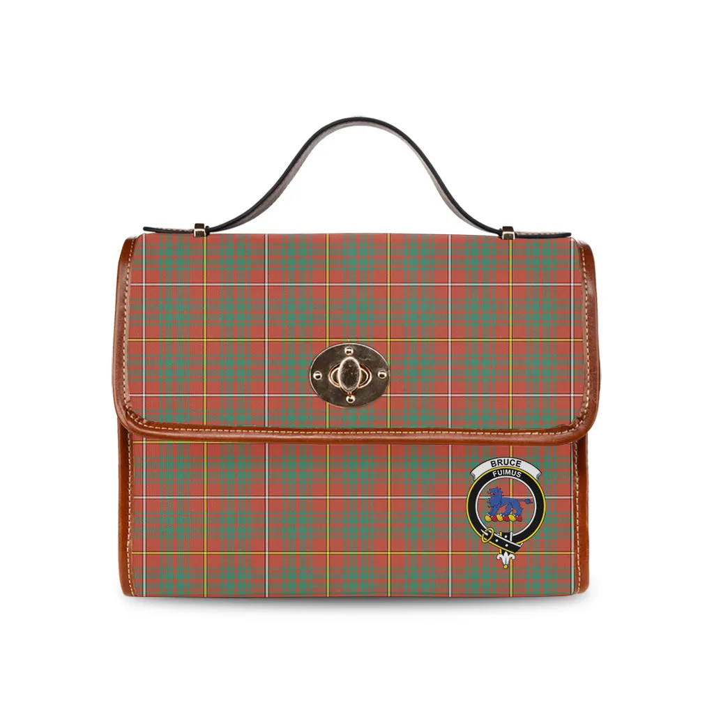 Bruce Ancient Tartan Waterproof Canvas Bag with Family Crest