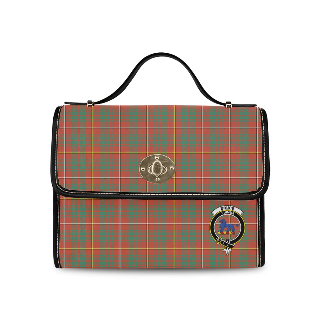 Bruce Ancient Tartan Waterproof Canvas Bag with Family Crest