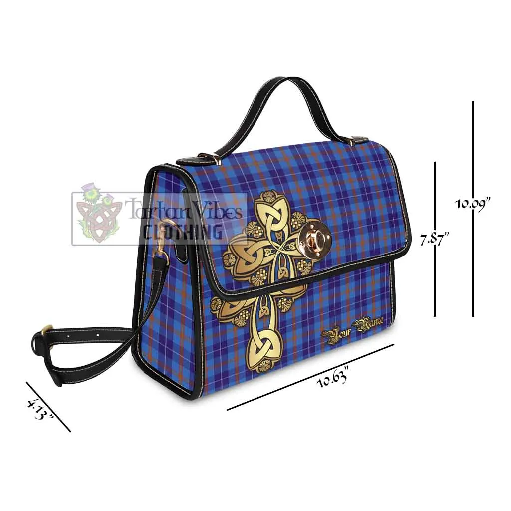 Bryson Tartan Waterproof Canvas Bag Golden Thistle Celtic Cross Style