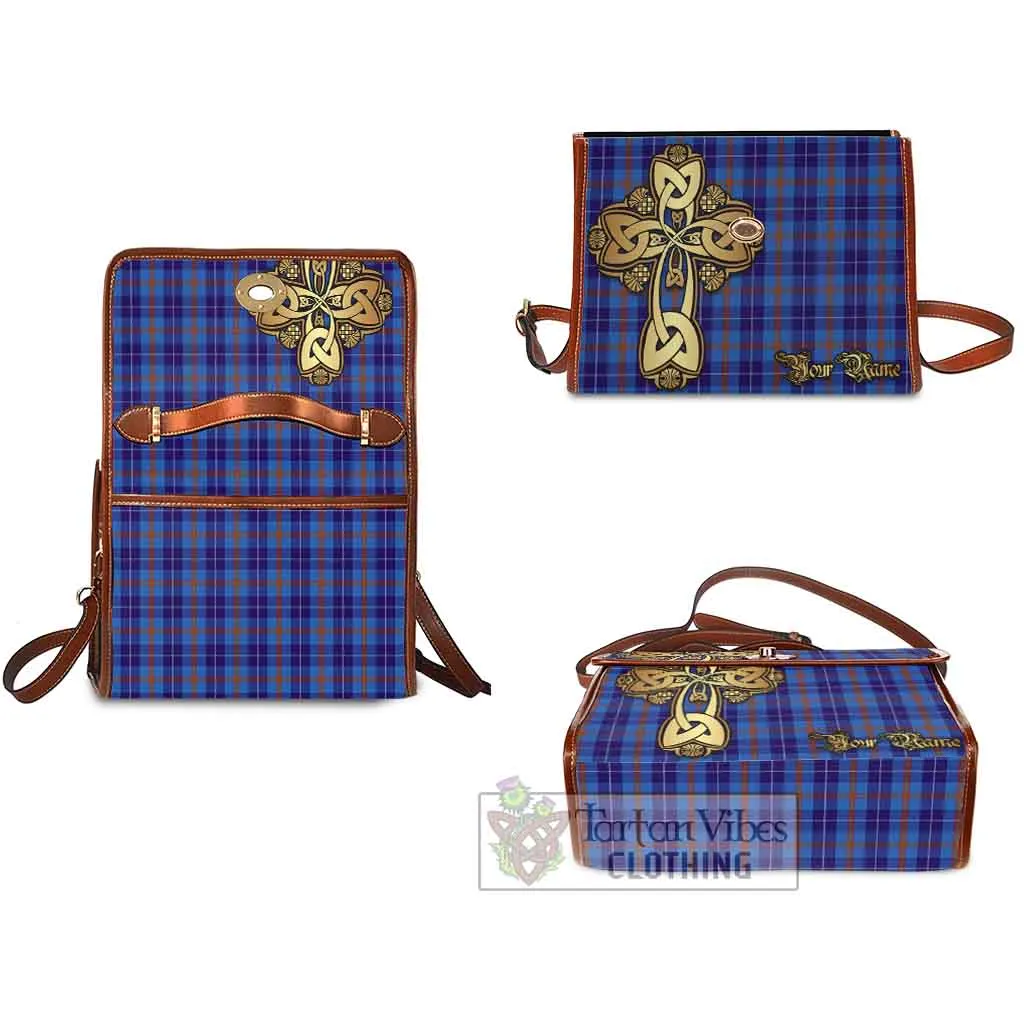 Bryson Tartan Waterproof Canvas Bag Golden Thistle Celtic Cross Style