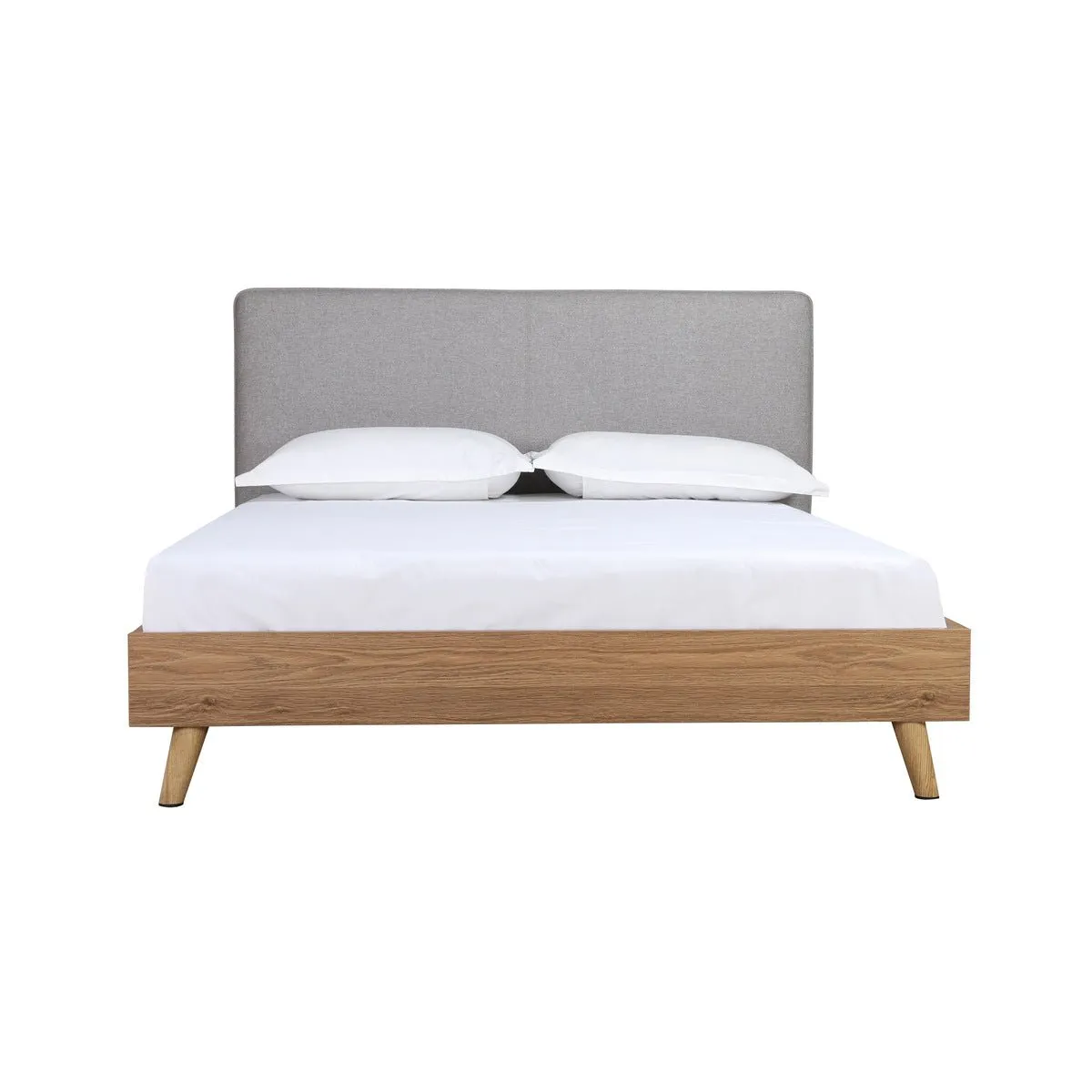 Cassidy Queen Platform Bed with Upholstered Headboard