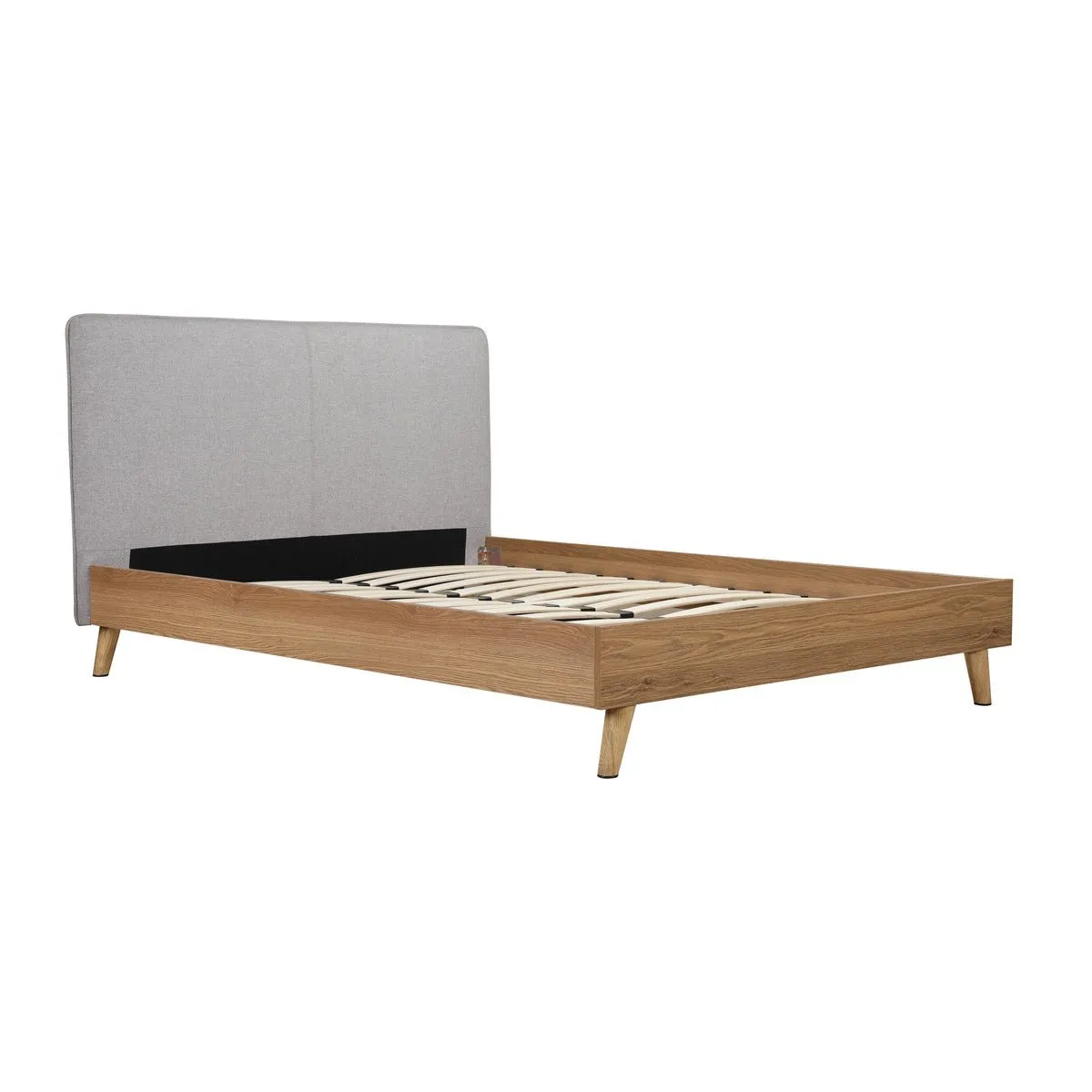 Cassidy Queen Platform Bed with Upholstered Headboard