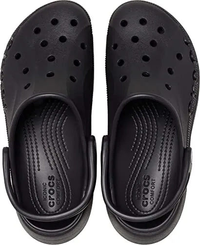 crocs Womens Baya Platform Clog Black Clog - 6 UK (W8) (208186-001)