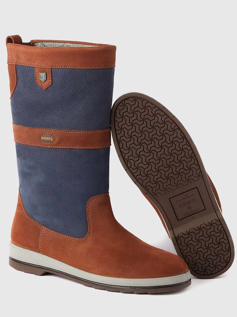 DUBARRY Ultima ExtraFit Sailing Boots - GORE-TEX Leather - Navy & Brown