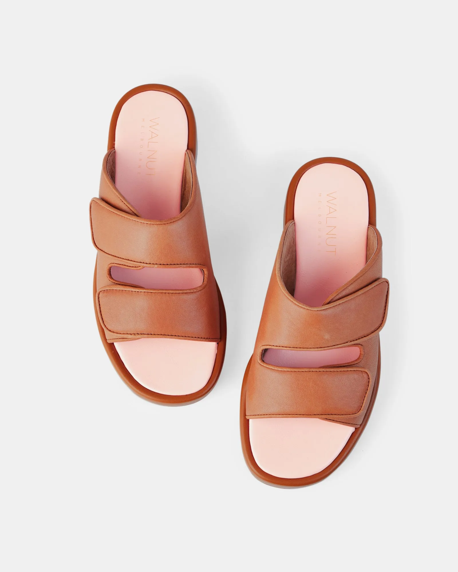 Frances Leather Slide - Coconut Tan