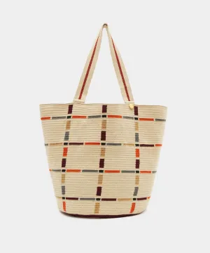 Guanábana Tote Bag in Beige Grid