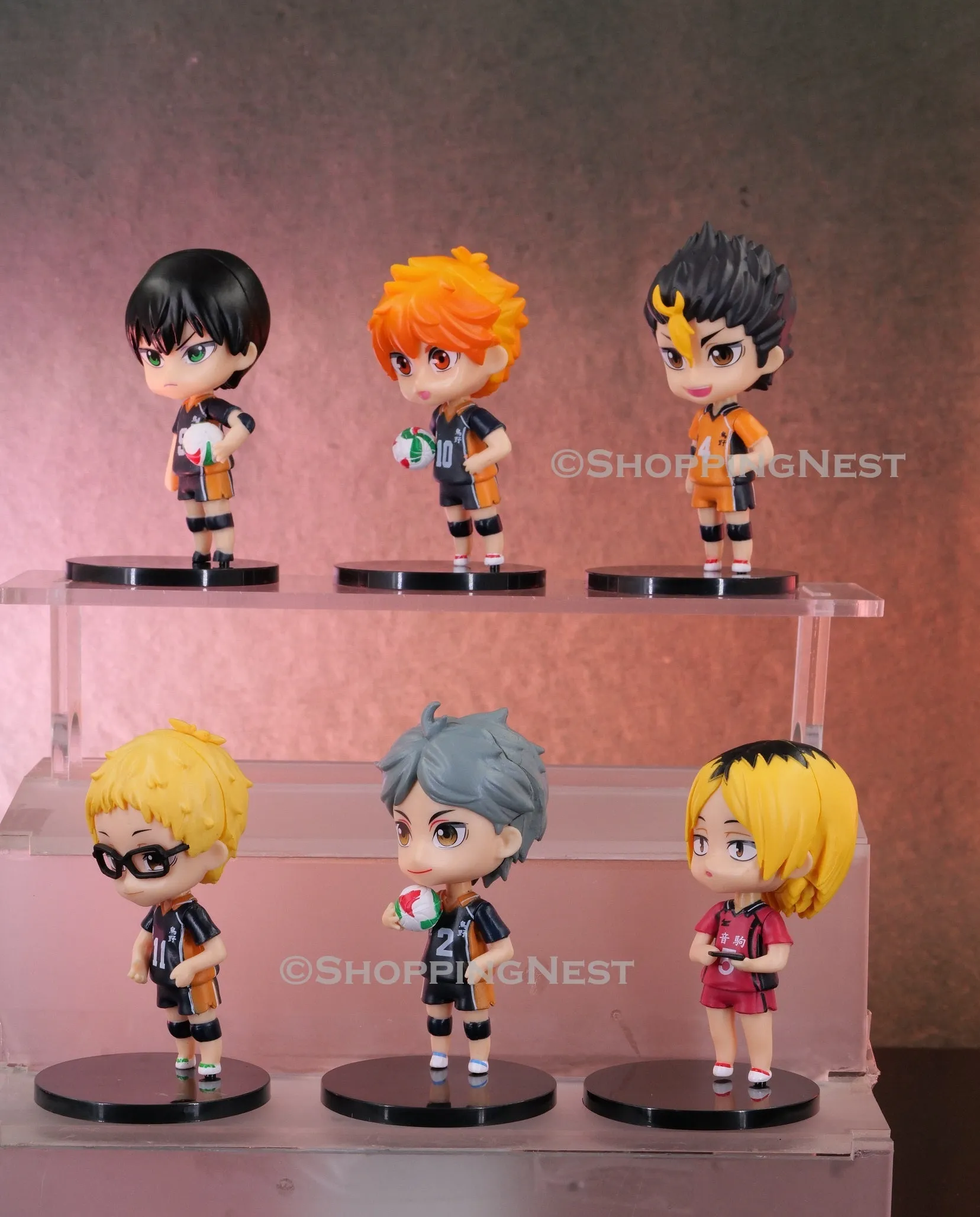 Haikyuu Set Of 6 Action Figures Set A PVC with Base | 10 Cms |