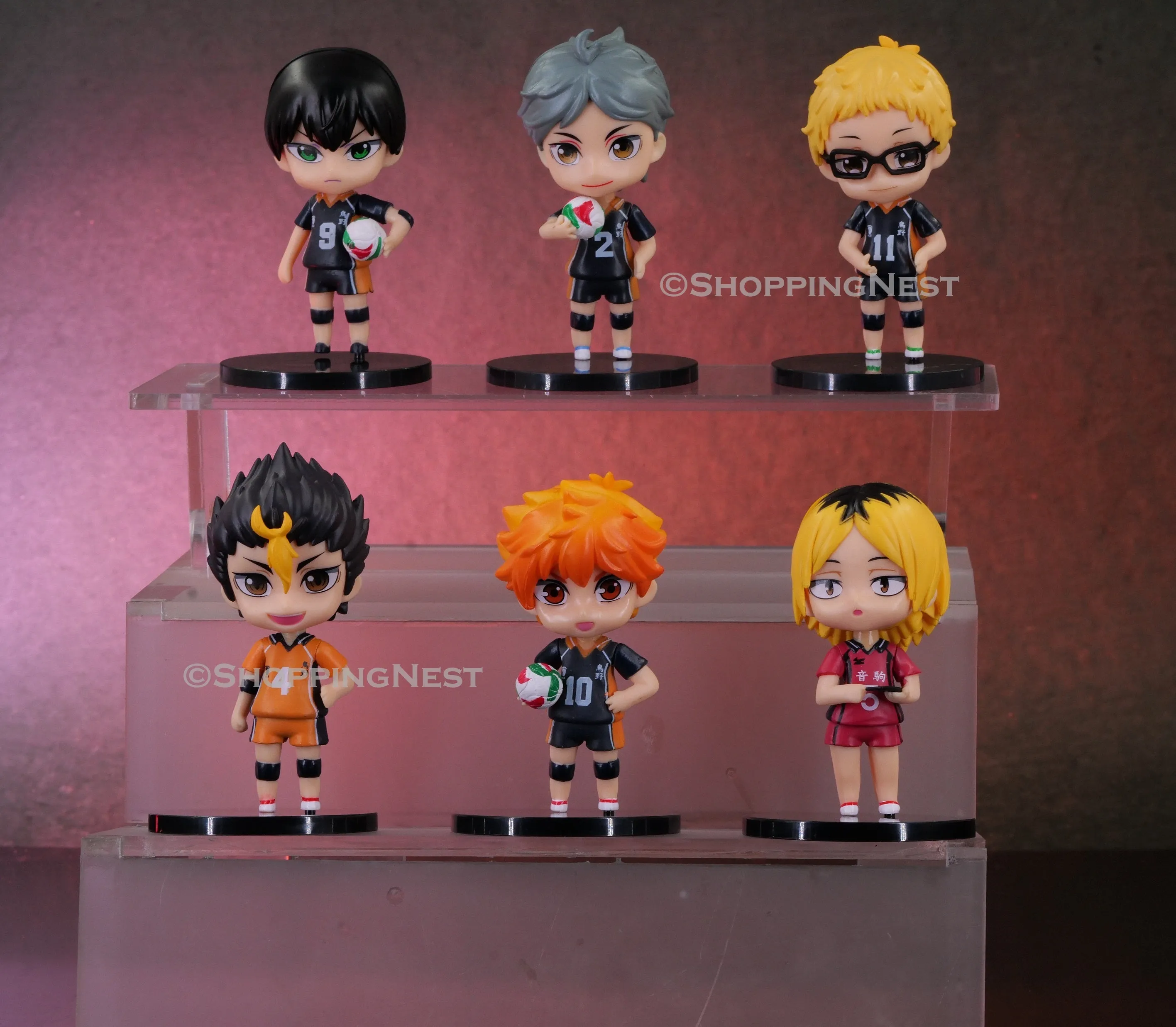 Haikyuu Set Of 6 Action Figures Set A PVC with Base | 10 Cms |