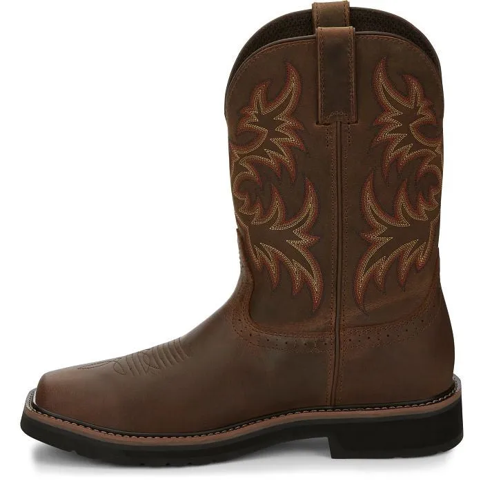 Justin Men's Driller Western Work Boot w/ Steel Toe