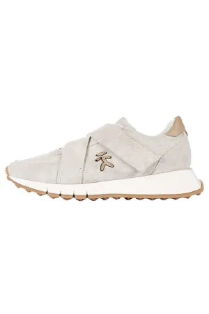 Leather Strappi Sneaker in Gesso