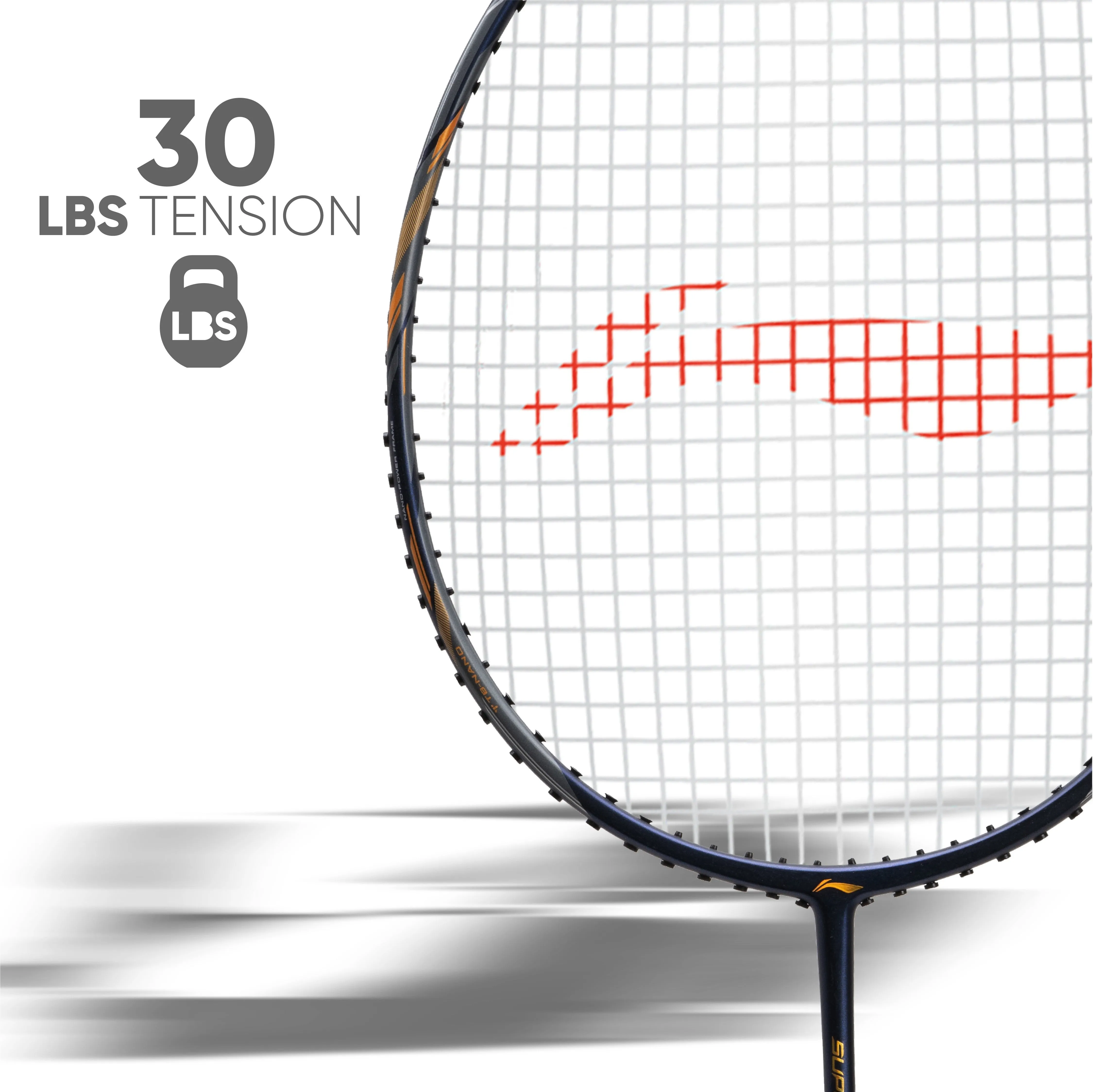 Li-Ning G-Force Superlite Max 9 Strung Badminton Racquet (Blue / Gold)