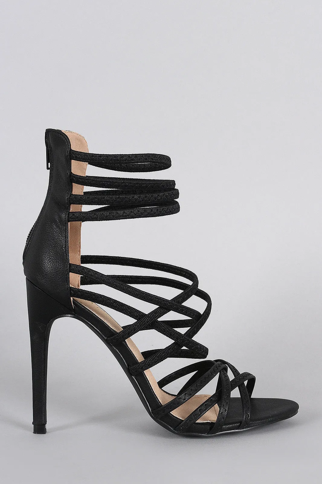 Liliana Open Toe Strappy Stiletto Heel