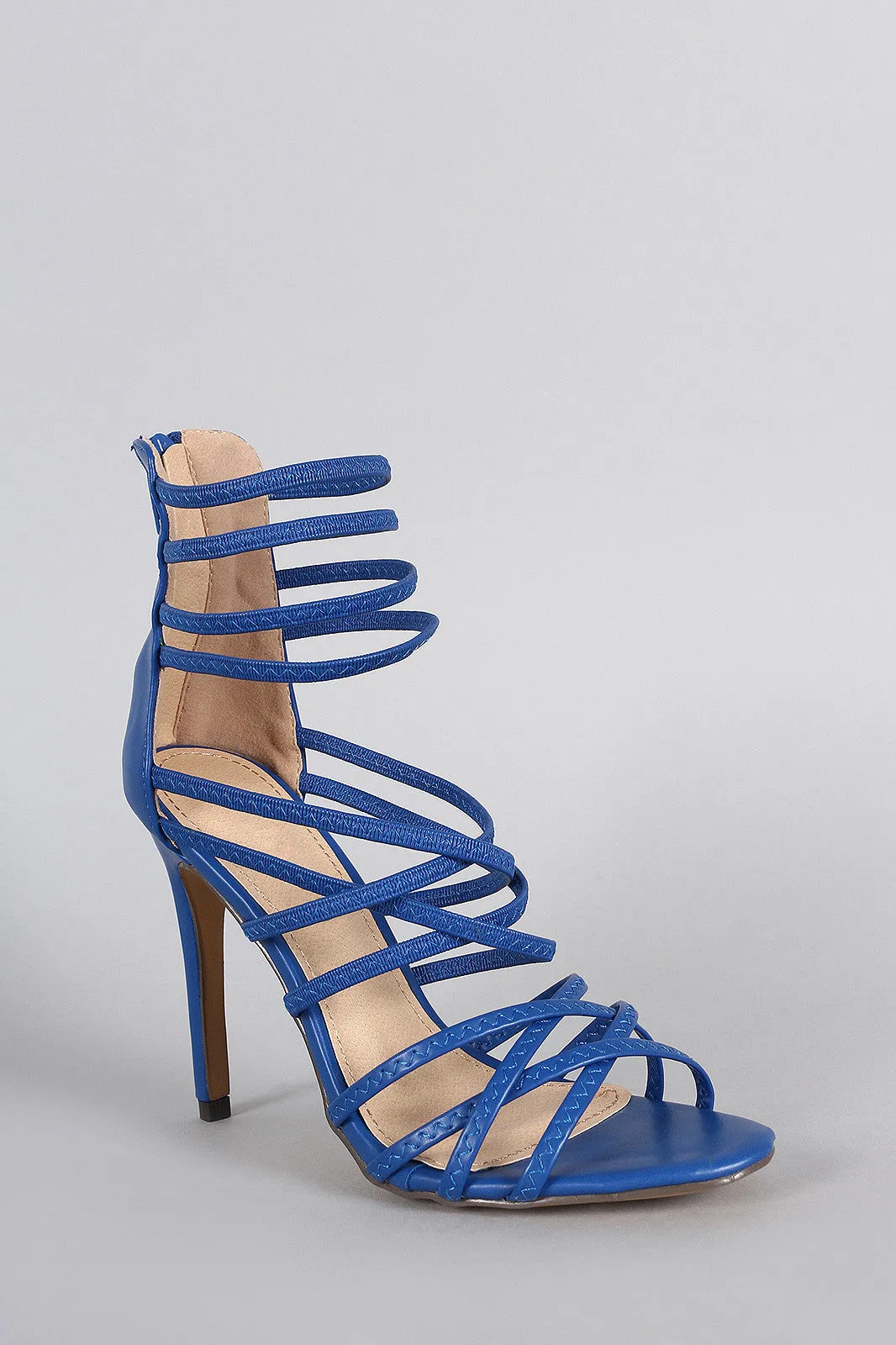 Liliana Open Toe Strappy Stiletto Heel