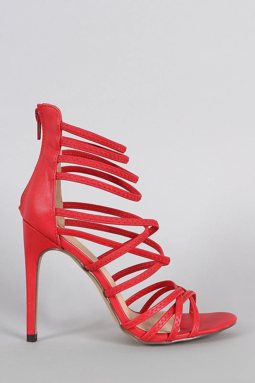 Liliana Open Toe Strappy Stiletto Heel