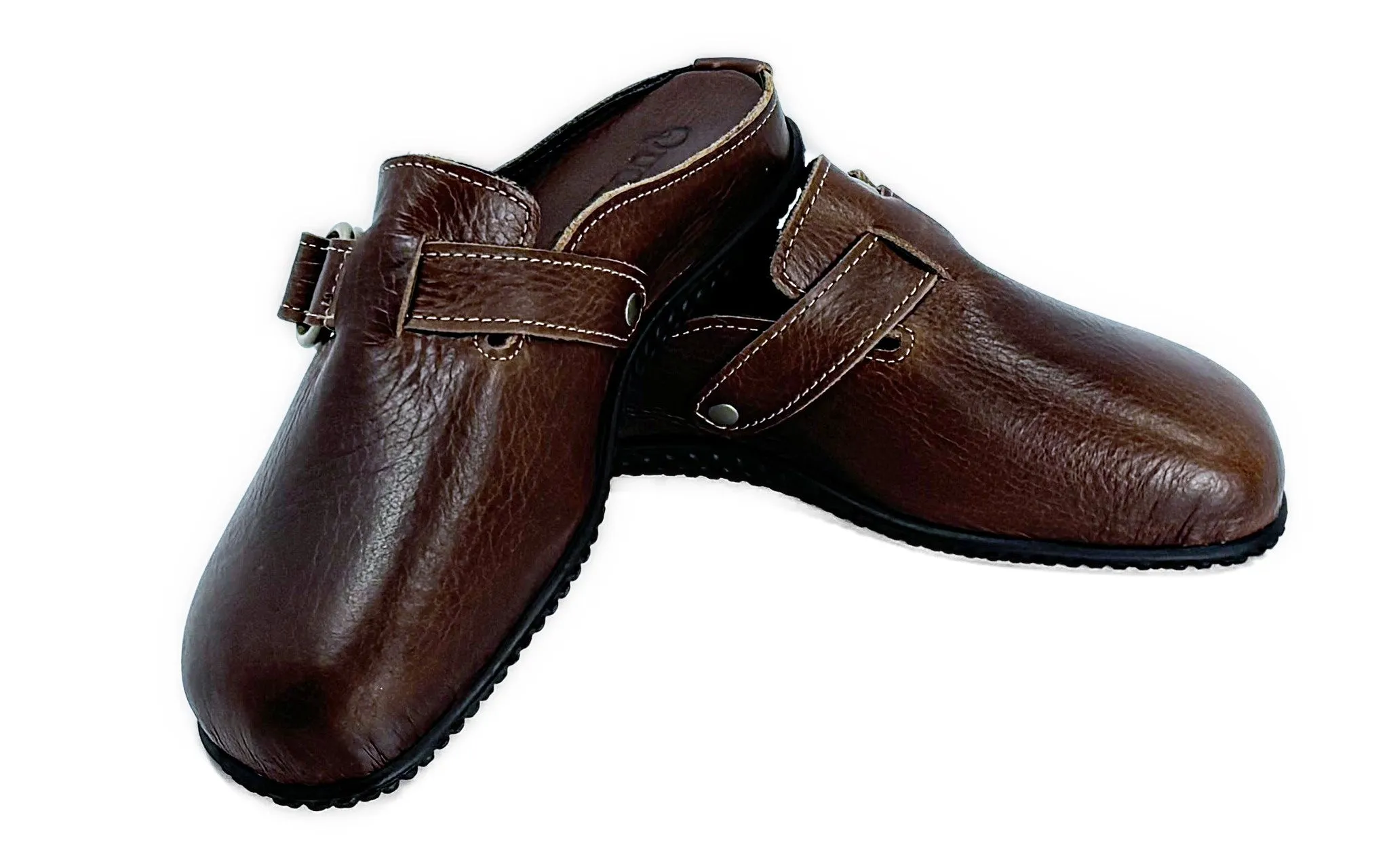 Men’s Portland Mule: Exersole® by Quoddy "Barefoot Fit" Brown