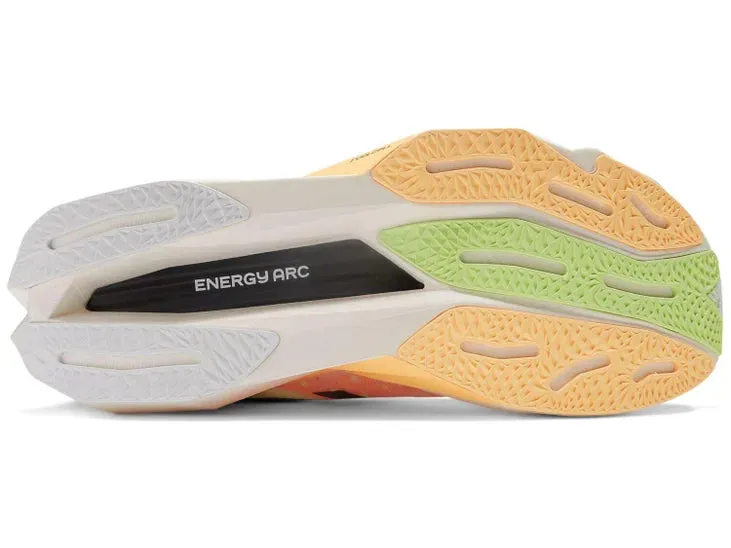 New Balance | FuelCell SuperComp Elite v4 | Men's | White/Bleached Lime Glo/Hot Mango