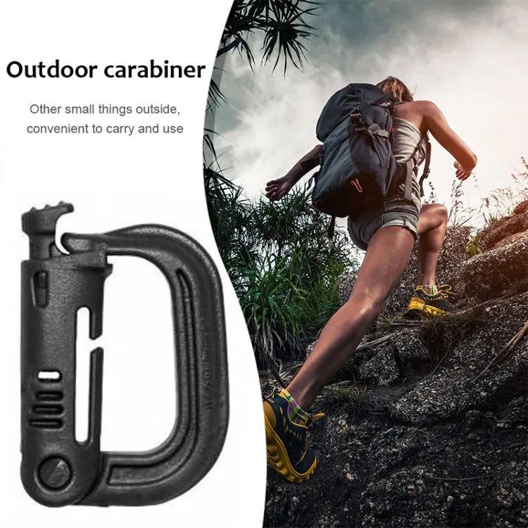 Plastic Portable Carabiner, 4 pcs in One Packaging, The Price is for 4 pcs(Black)