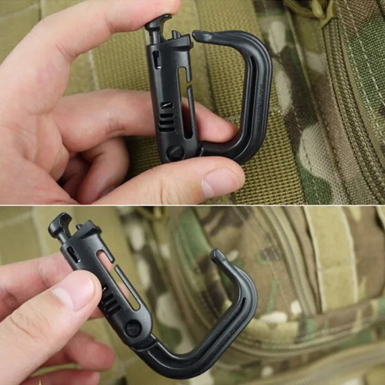 Plastic Portable Carabiner, 4 pcs in One Packaging, The Price is for 4 pcs(Black)