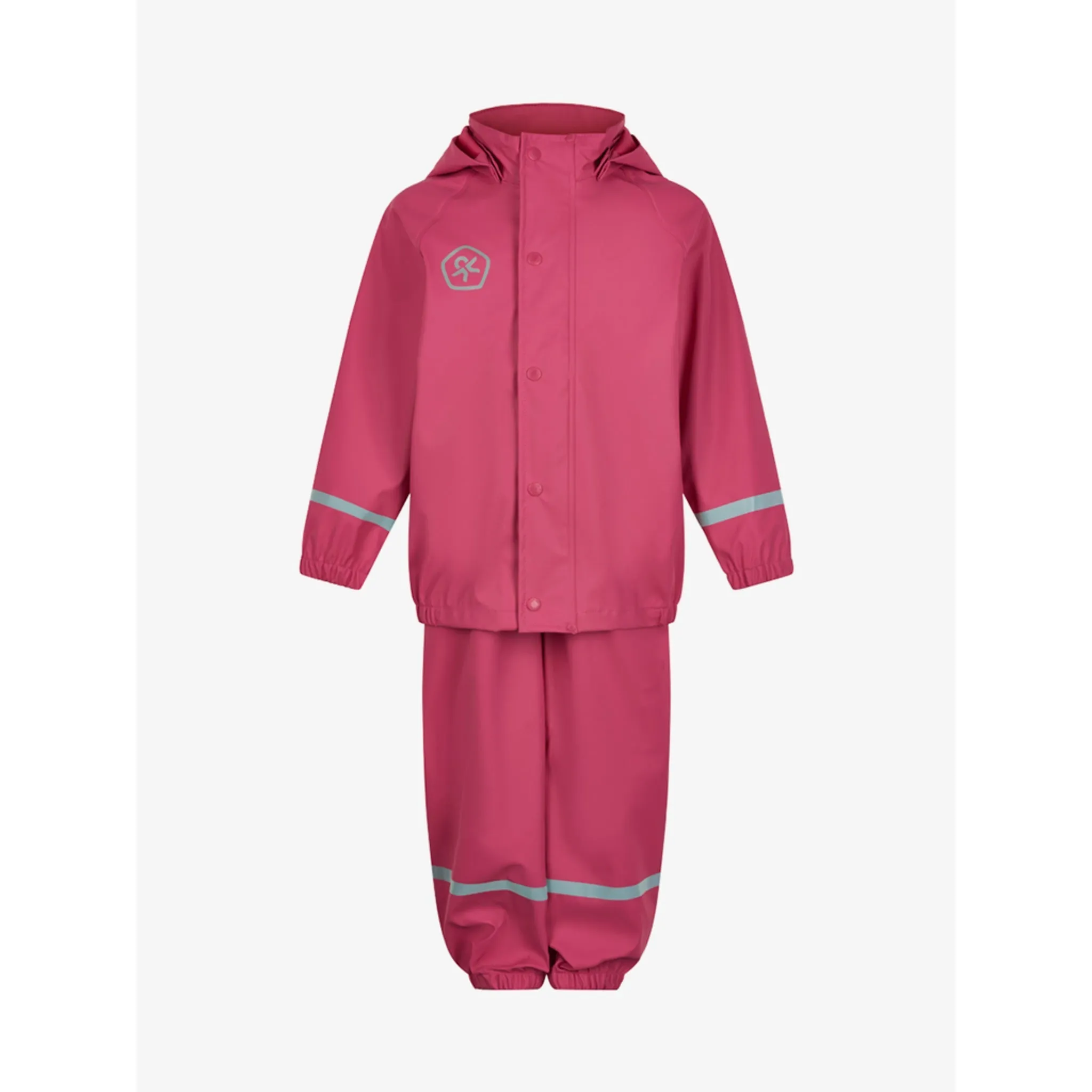 Recycled Rainwear Set with Bibbed Overall - Honeysuckle