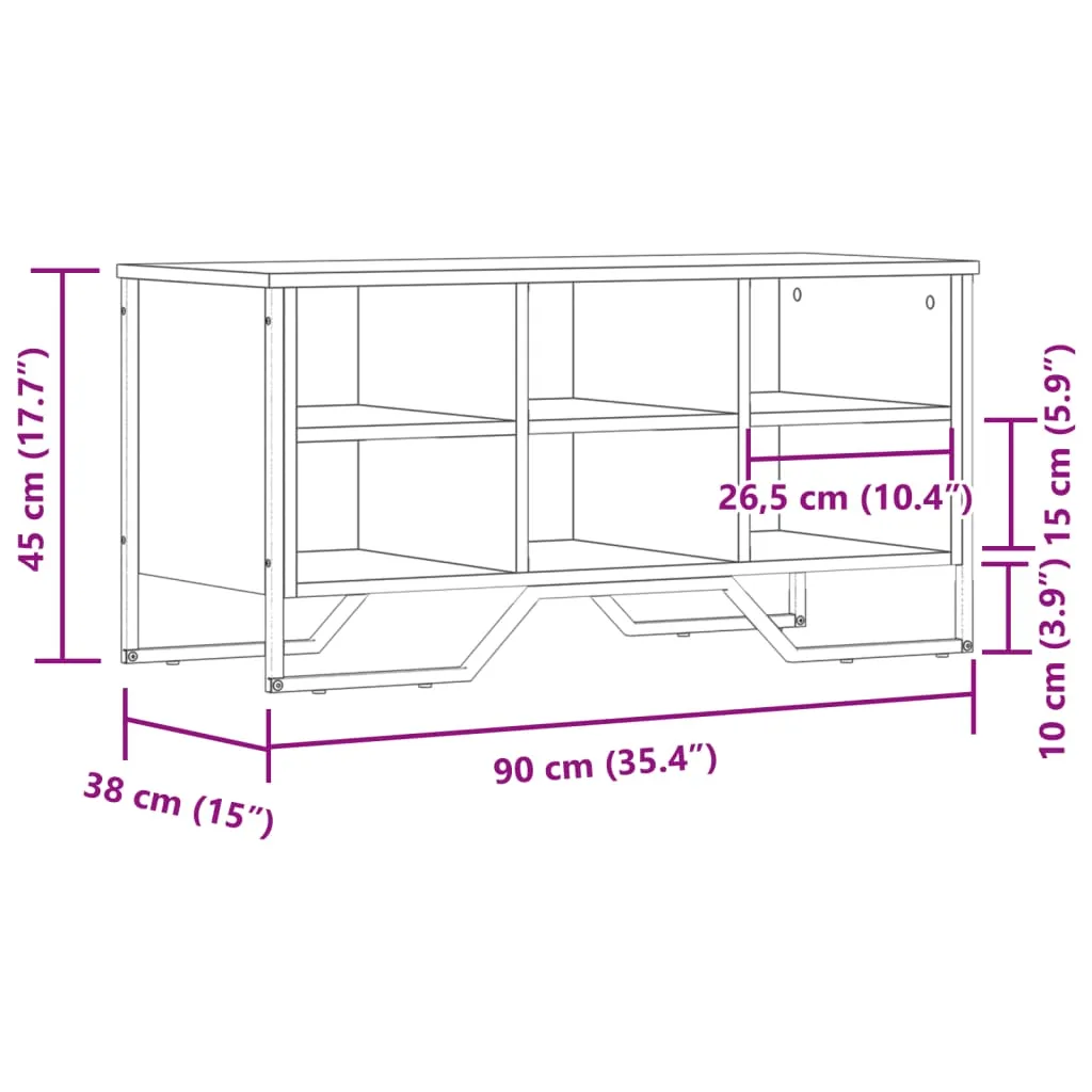 Shoe Cabinet Black 90x38x45.5 cm Engineered Wood