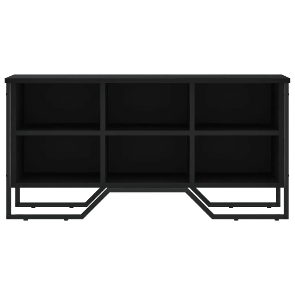 Shoe Cabinet Black 90x38x45.5 cm Engineered Wood