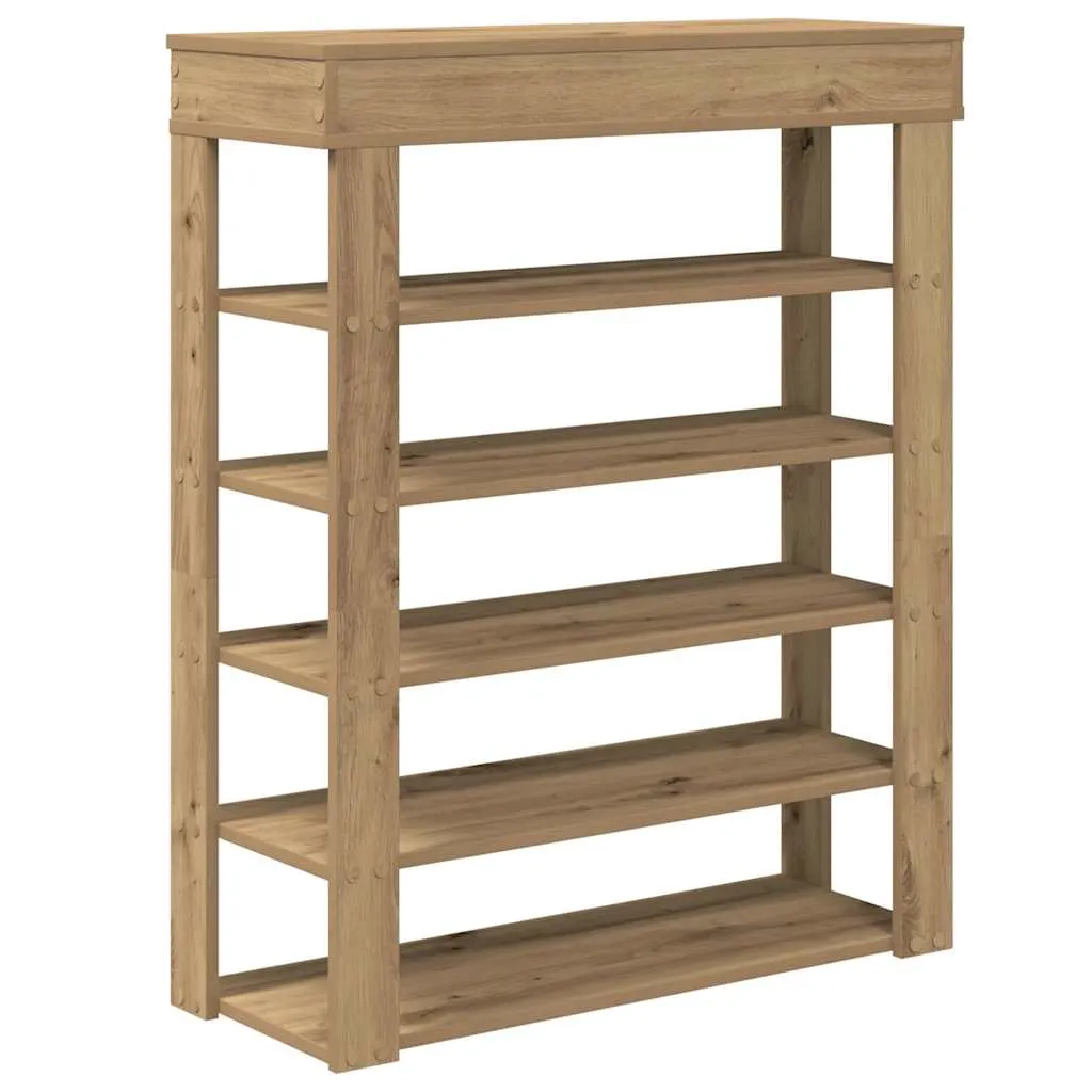 Shoe Rack Artisan Oak 80x30x98 cm Engineered Wood