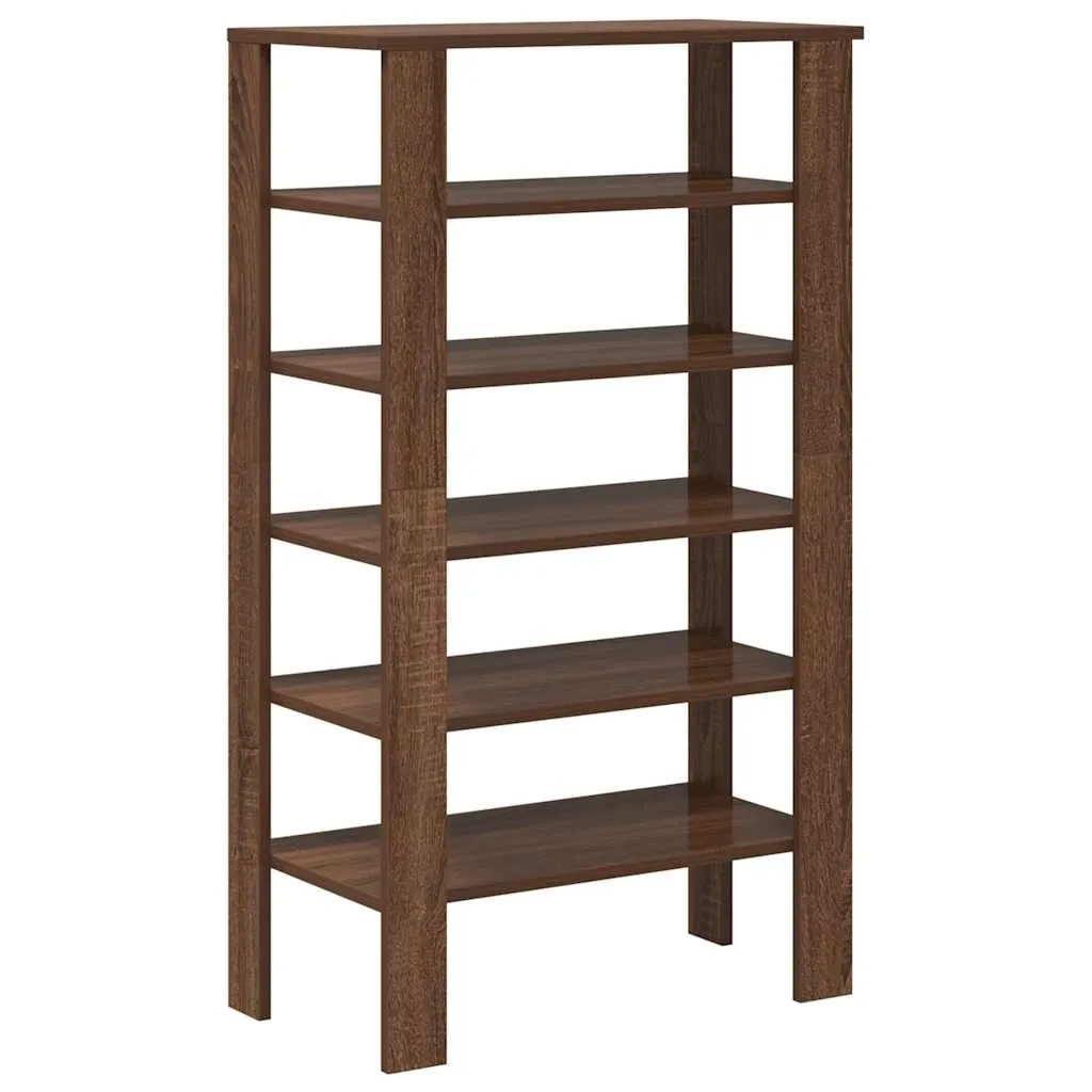 Shoe Rack Brown Oak 61x32x105 cm Engineered Wood