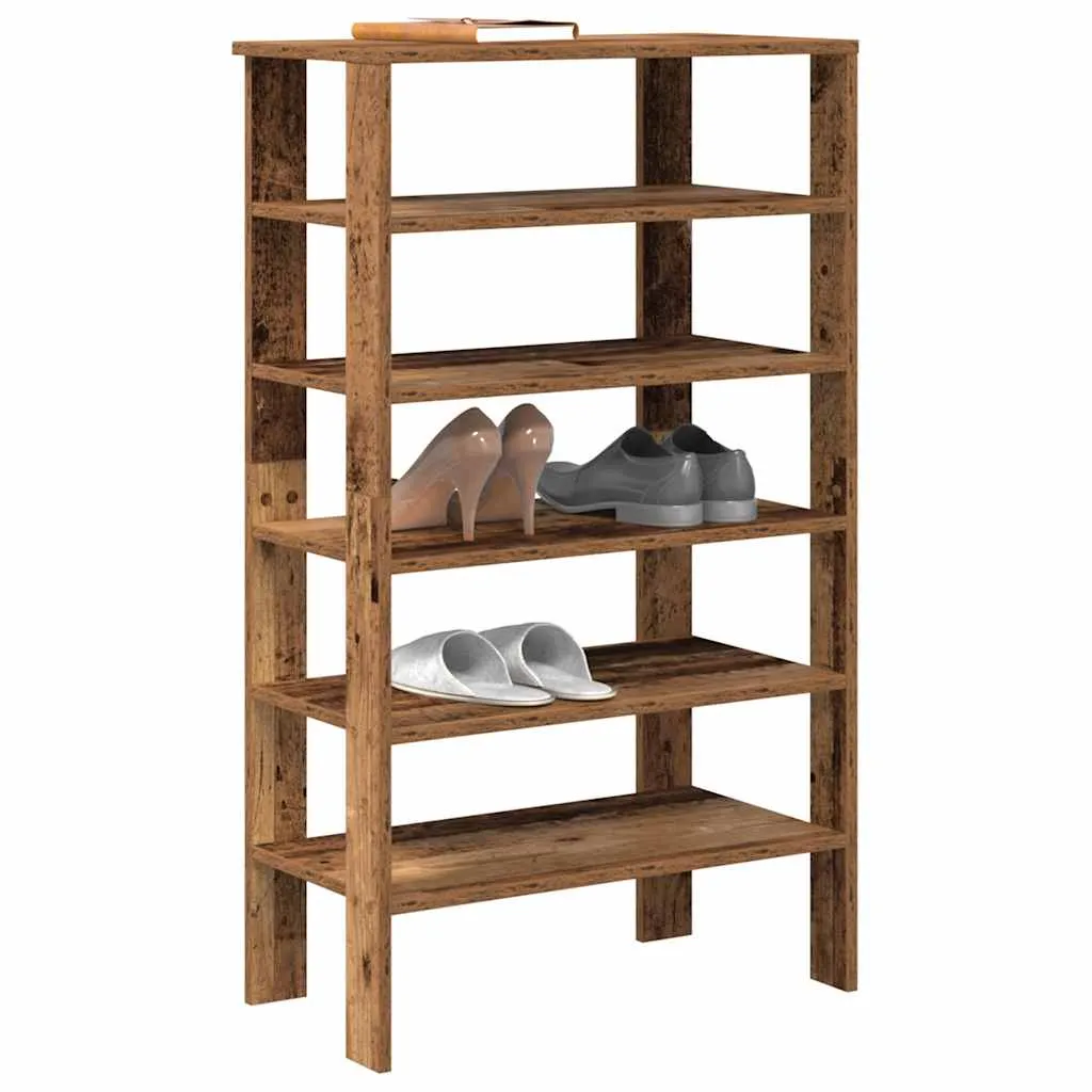 Shoe Rack Old Wood 61x32x105 cm Engineered Wood