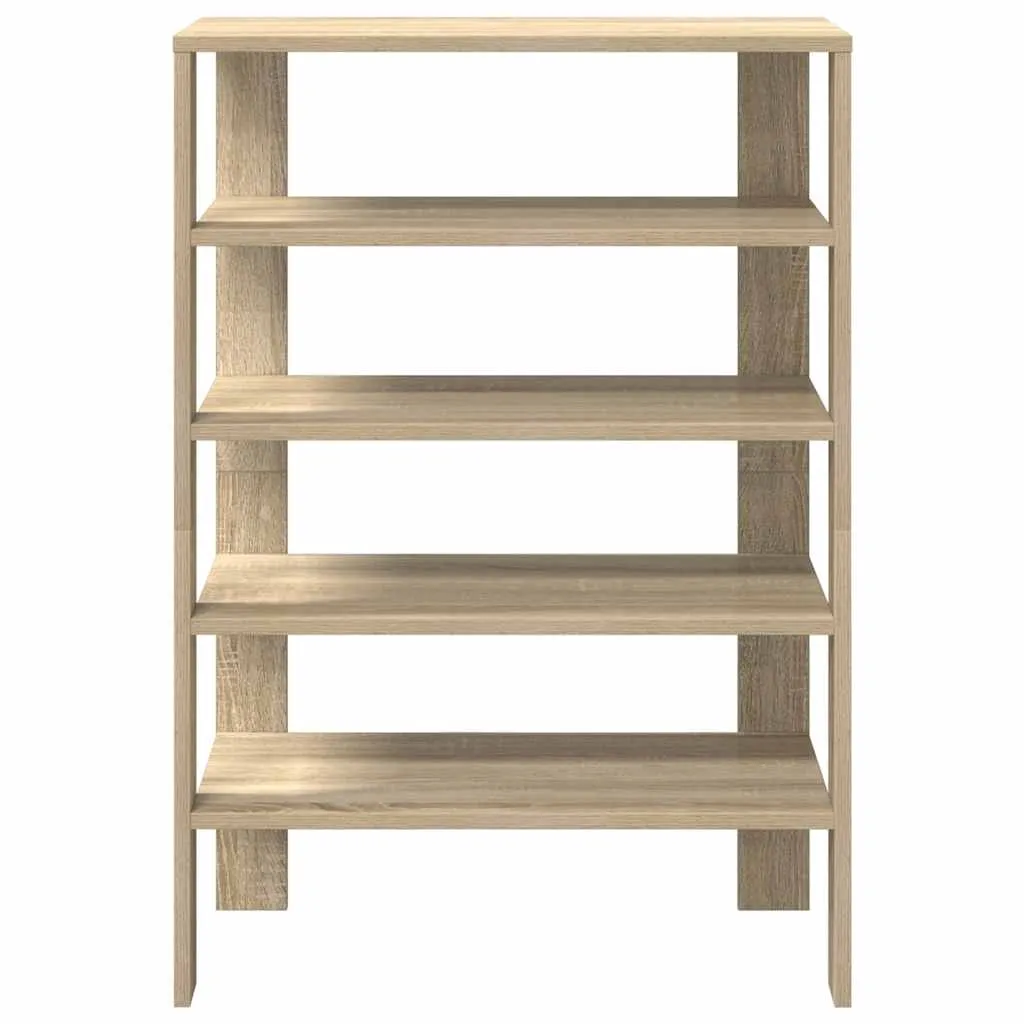 Shoe Rack Sonoma Oak 61x32x87.5 cm Engineered Wood