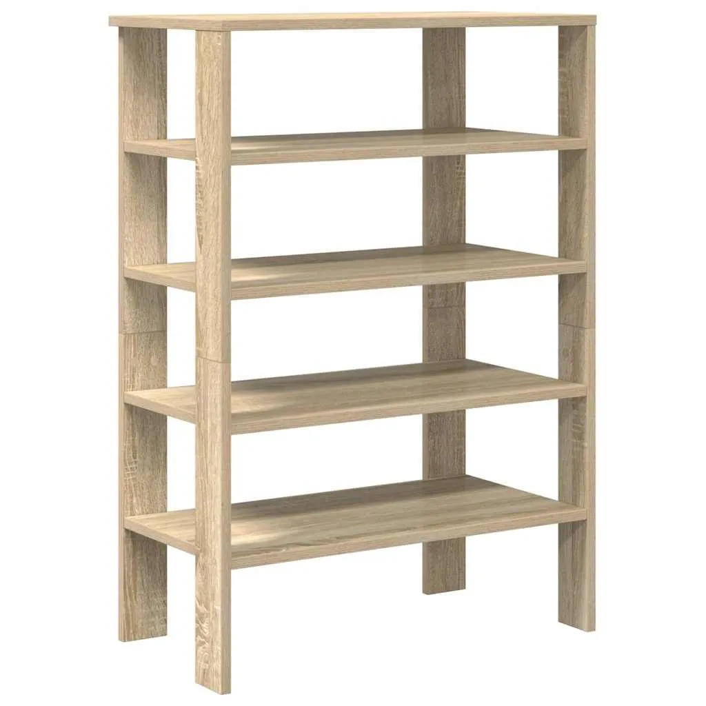 Shoe Rack Sonoma Oak 61x32x87.5 cm Engineered Wood