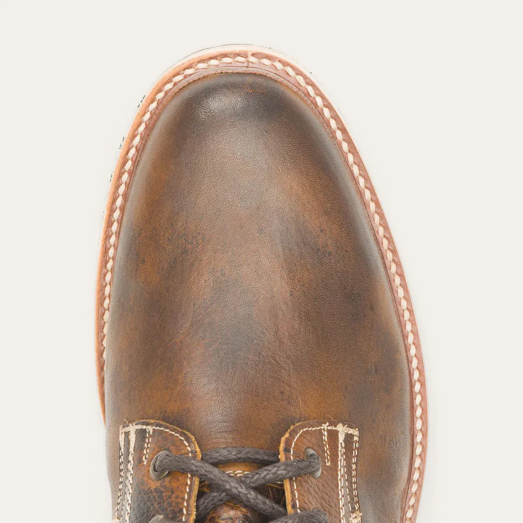 STETSON CHUKKA BROWN CASUAL LACE UP BOOTS