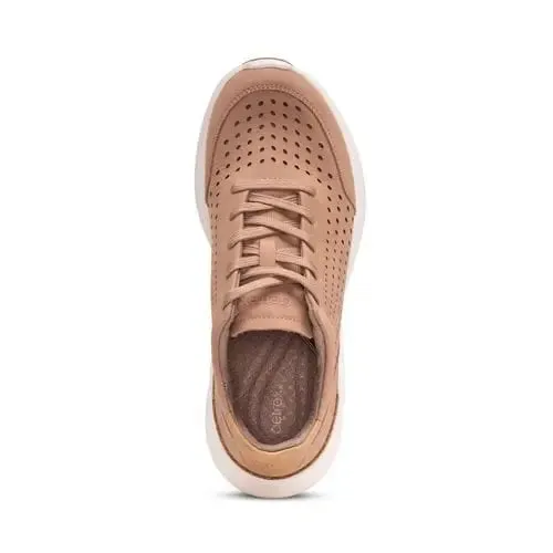 WOMEN'S AETREX LAURA ARCH SUPPORT SNEAKERS | ALMOND